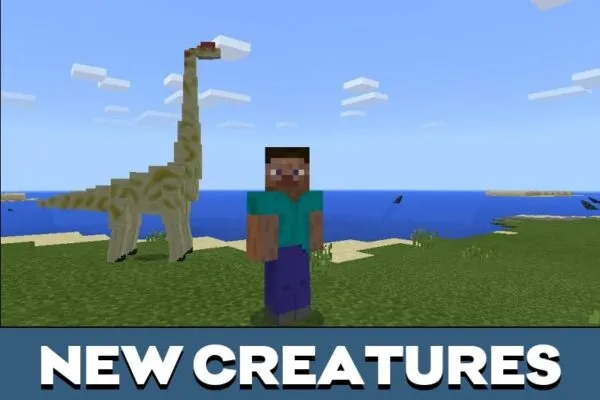 New Creatures from Jurassic Craft Mod for Minecraft PE