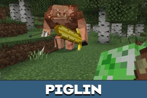 Piglin from Mutant Creatures Mod for Minecraft PE