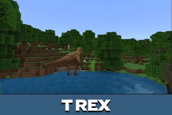 T Rex from Jurassic Craft Mod for Minecraft PE