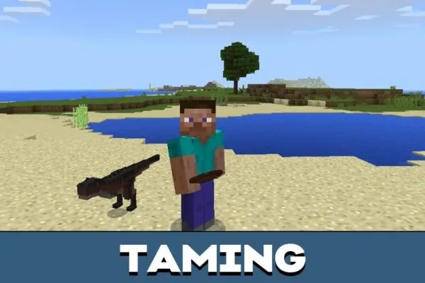 Taming from Jurassic Craft Mod for Minecraft PE