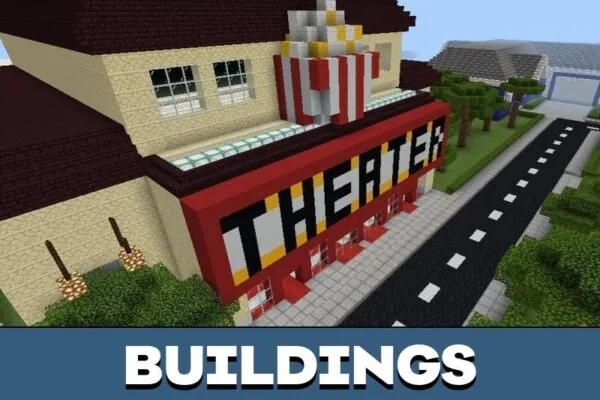 Buildings from School Map for Minecraft PE