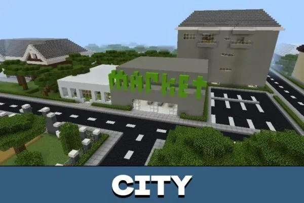 City from School Map for Minecraft PE