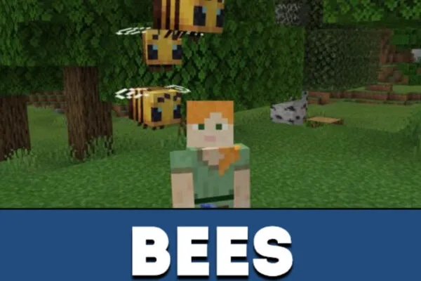 Bees in Minecraft PE 1.14