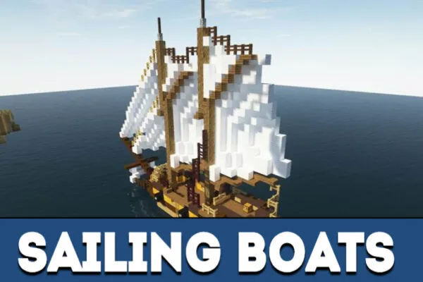 Sailing boats from Boat Mod for Minecraft PE