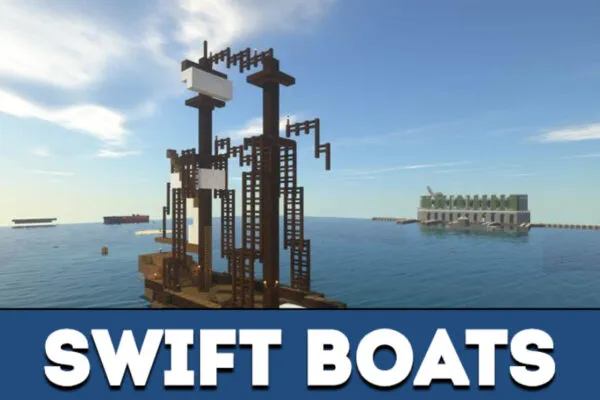 Swift boats from Boat Mod for Minecraft PE