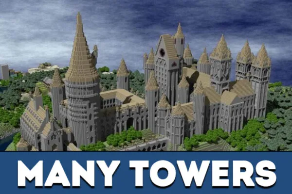 Many towers in MCPE