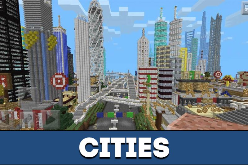minecraft pe maps city free download