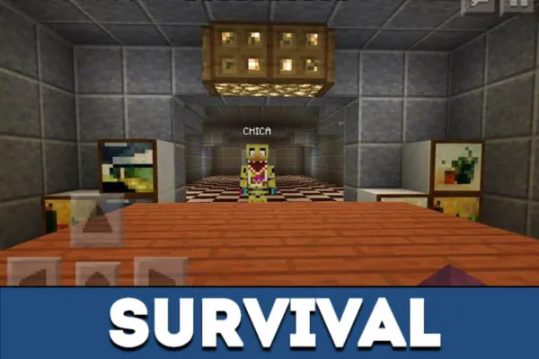 Survival from FNAF Map for Minecraft PE