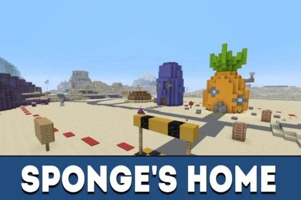 Sponge Bob's house in Minecraft PE