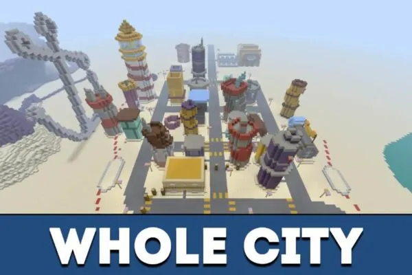 Whole city in Minecraft PE