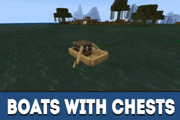 Boats with chests in Minecraft PE