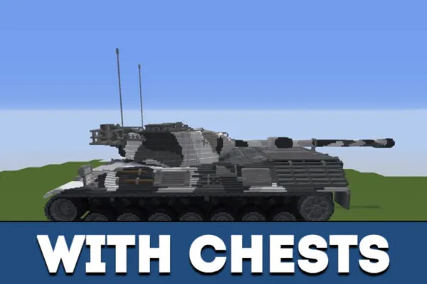 Tanks with chests from Tank Mod for Minecraft PE