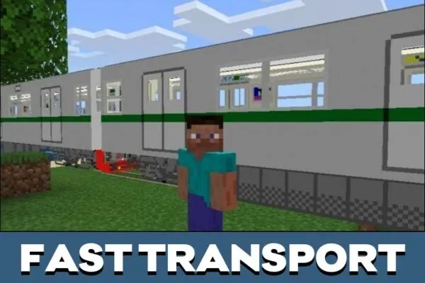 Transport from Train Mod for Minecraft PE