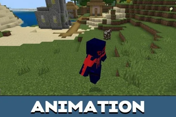 Animation from Spiderman Mod for Minecraft PE