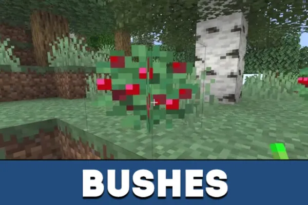 Bushes in Minecraft PE 1.10