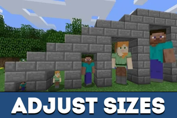 Adjust sizes in MCPE