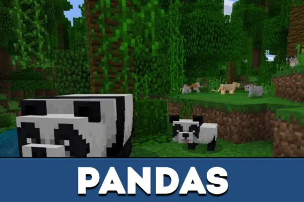 Pandas in Minecraft PE 1.8