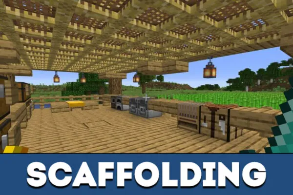 Scaffolding in Minecraft PE 1.8