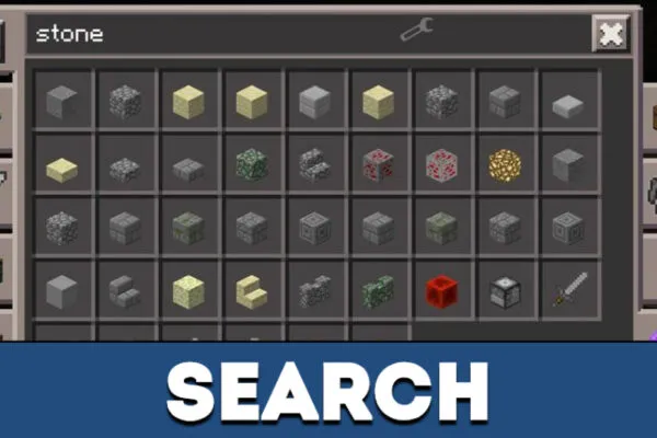 Search in MCPE