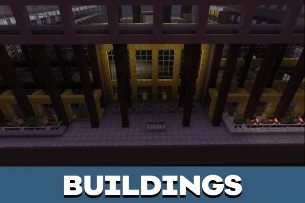 Buildings from Town Map for Minecraft PE