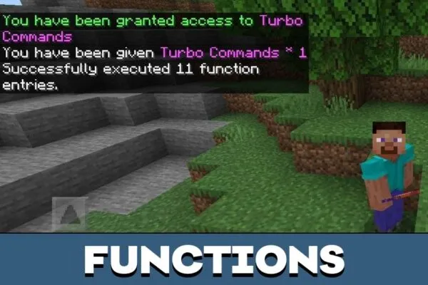 Functions from Commands Mod for Minecraft PE