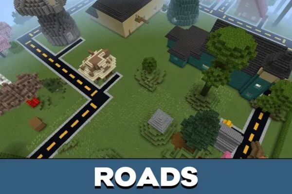 Roads from Town Map for Minecraft PE