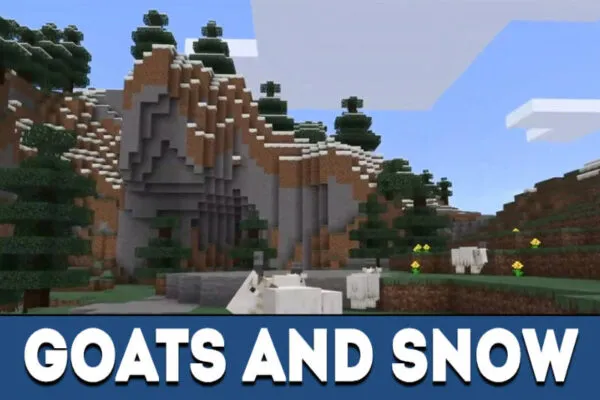 goats and snow minecraft pe