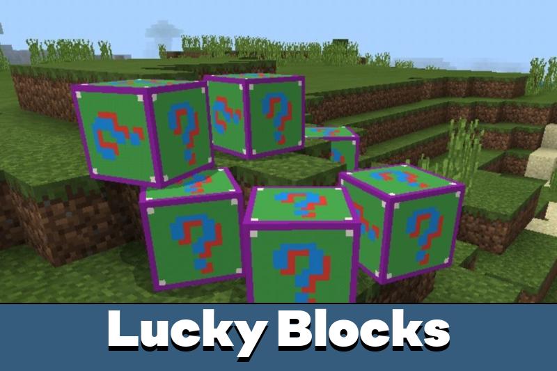 5 MAP FLAT LUCKY BLOCKS FOR MCPE 1.17 - 1.18! 