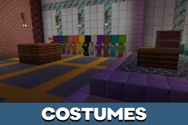 Costumes from Among Us Map for Minecraft PE