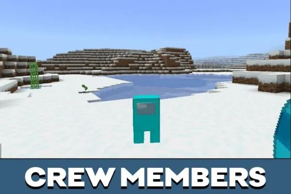 Crew Members from Among US Mod for Minecraft PE