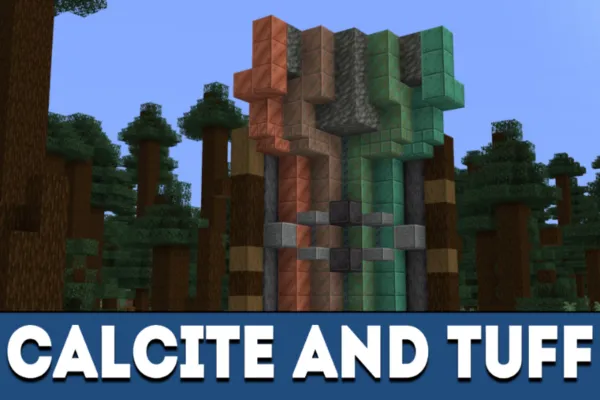 Calcite and tuff in MCPE