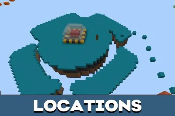 Locations from Among Us Map for Minecraft PE