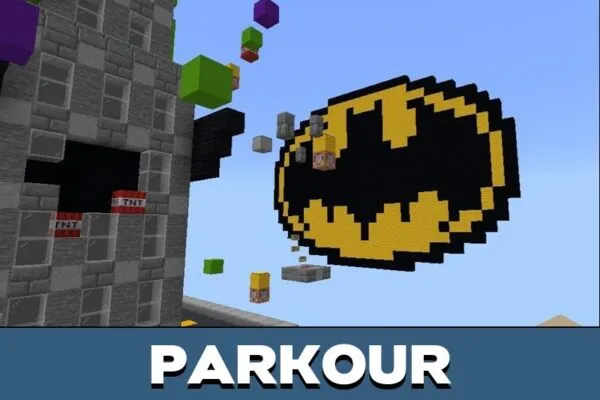 Parkour from Batcave Map for Minecraft PE