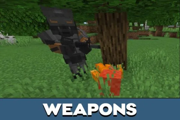 Weapons from SCP Mod for Minecraft PE