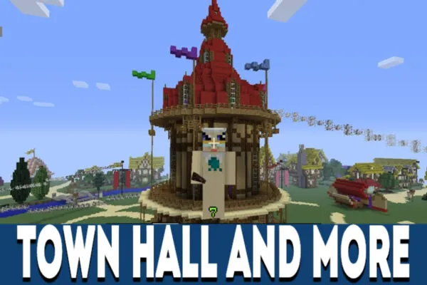 Town hall and more in Equestria MCPE Map