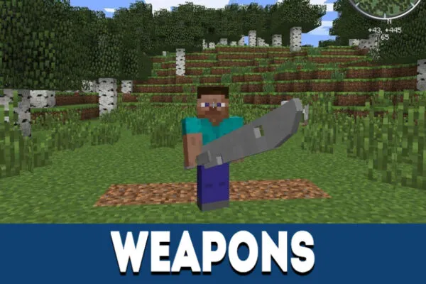 Weapons in Naruto MCPE Mod