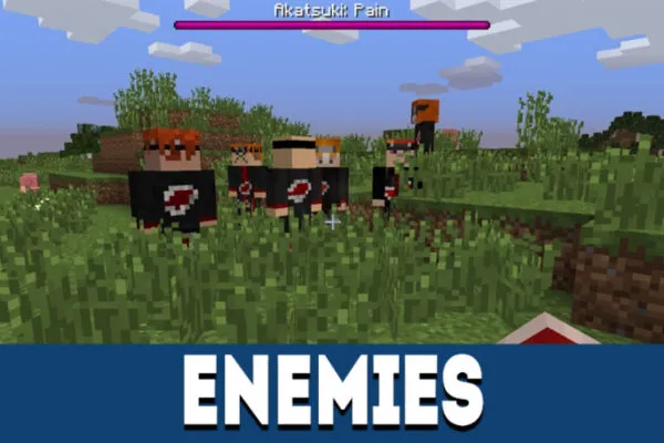 New enemies in Naruto MCPE Mod