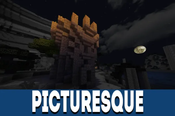 Picturesque in Crazy Craft Custom Terrain with Structures Map for Minecraft PE