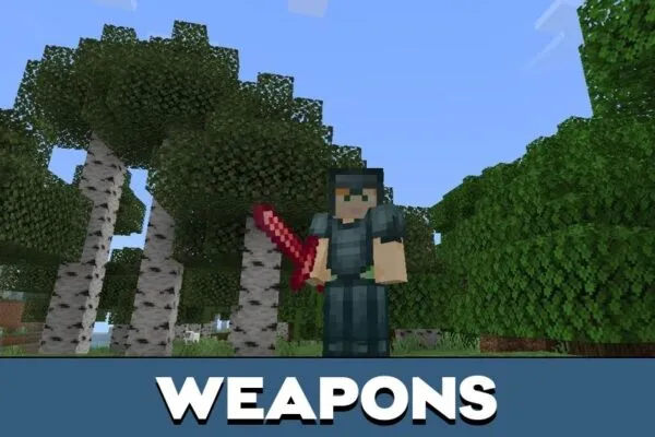 Weapons from More Ores Mod for Minecraft PE