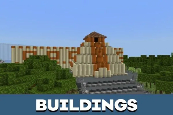 Buildings from Amusement Park Map for Minecraft PE