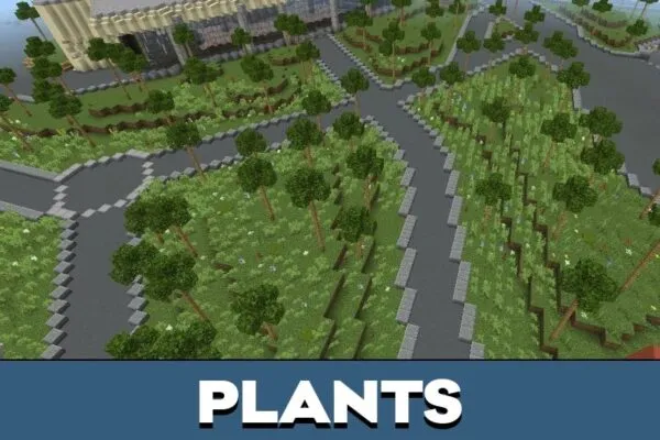 Plants from Amusement Park Map for Minecraft PE