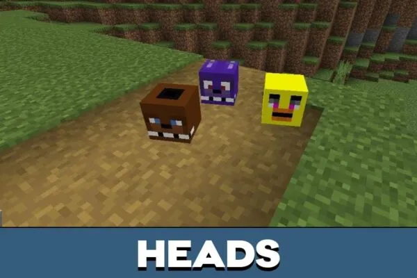 Heads from FNAF Texture Pack for Minecraft PE