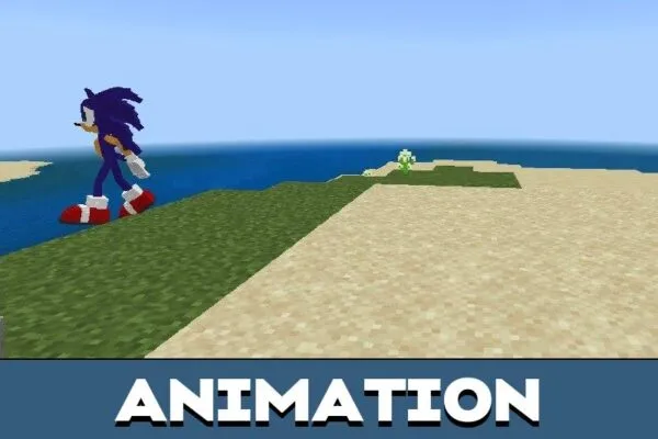 Animation from Sonic Mod for Minecraft PE