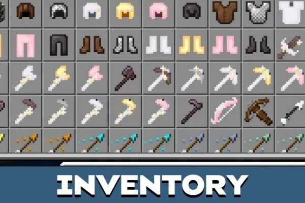 Inventory from PVP Texture Pack in Minecraft PE