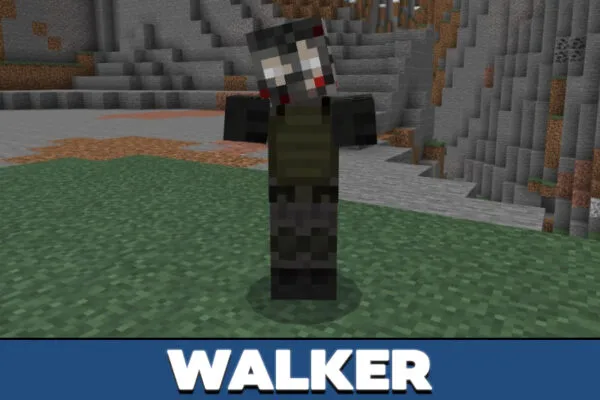 Walker in Crafting Dead mod in Minecraft PE