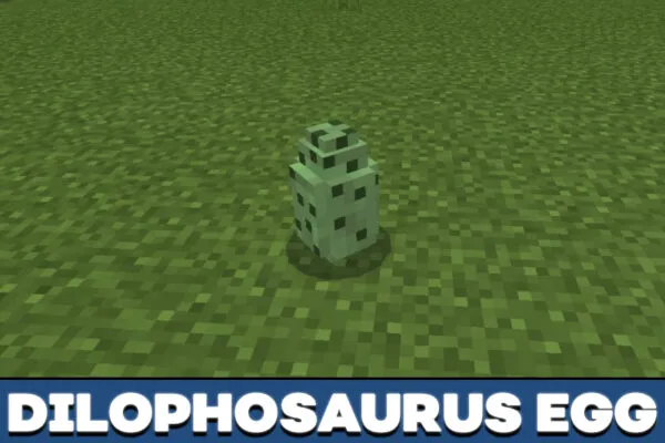 Dilophosaurus egg in dino mod in Minecraft PE