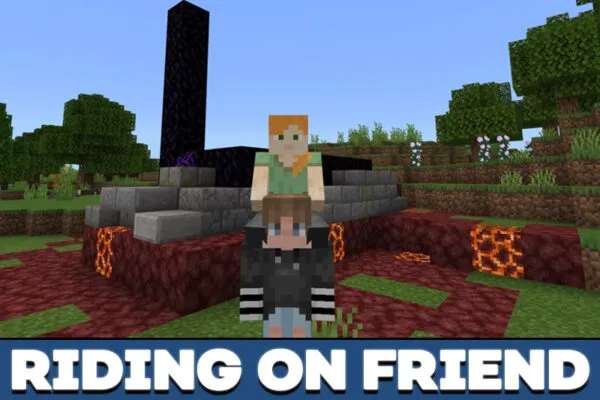 Riding from Friend Mod for Minecraft PE