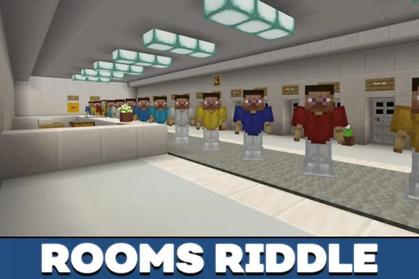 Rooms Riddle in hotel in map in Minecraft PE