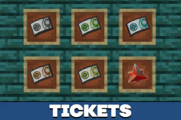 Tickets in Pixelmon mod in Minecraft PE