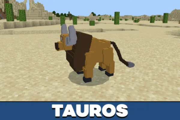 Tauros in Pixelmon mod in Minecraft PE